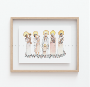 Catholic Mom Saints Art Print