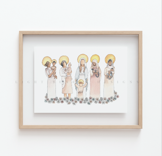 Catholic Mom Saints Art Print