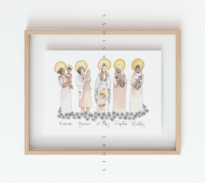 Catholic Mom Saints Art Print