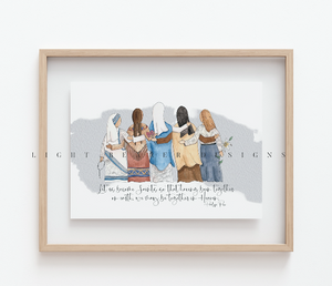 Catholic Female Saints Art Print