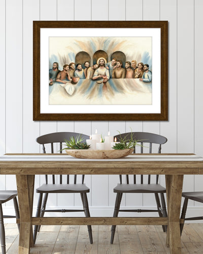 The Last Supper - Sacred Art Print in Watercolors