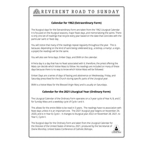 Reverent Road to Sunday: A Daily Journal for Developing Habits in the Liturgical Year - Thy Olive Tree