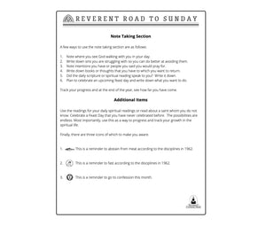 Reverent Road to Sunday: A Daily Journal for Developing Habits in the Liturgical Year - Thy Olive Tree